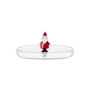 Ichendorf Christmas Xmas Tales Piattino tondo con babbo natale Vetro Borosilicato