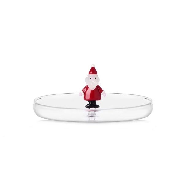Ichendorf Christmas Xmas Tales Piattino tondo con babbo natale Vetro Borosilicato