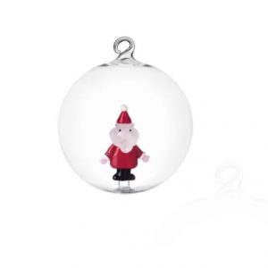 Ichendorf Christmas Xmas Tales Pallina di Natale Babbo Natale 8cm Vetro Borosilicato
