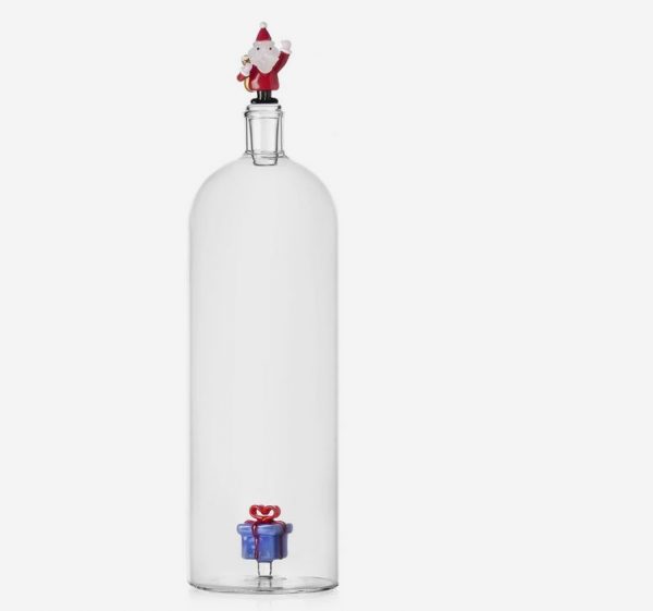 Ichendorf Christmas Xmas Tales Bottiglia con tappo pacco babbo natale Vetro Borosilicato