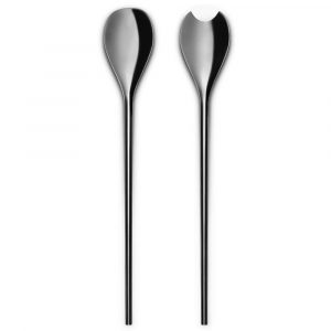 Alessi Human collection set 2 posate per insalata in acciaio