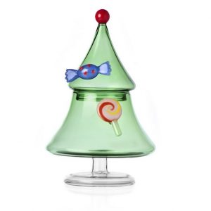 Ichendorf Schiaccianoci Zuccheriera contenitore con coperchio albero natale in vetro borosilicato