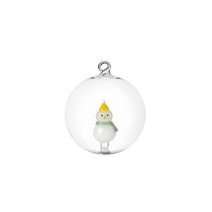 Ichendorf Christmas Xmas Tales Pallina di Natale Pupazzo di neve 8cm Vetro Borosilicato