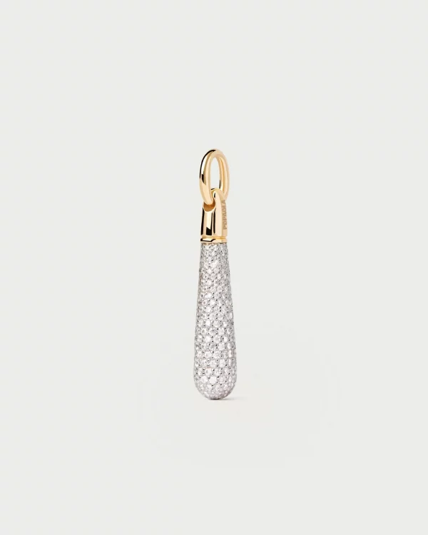 PDPAOLA Ciondolo pavè drop argento 925