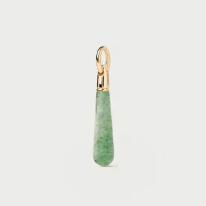 PDPAOLA Ciondolo avventurina verde drop argento 925