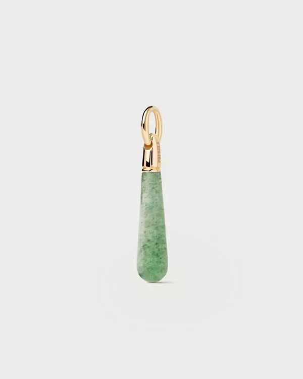 PDPAOLA Ciondolo avventurina verde drop argento 925