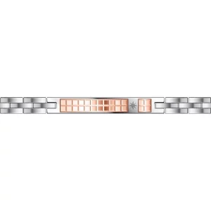 Zancan Bracciale in acciaio hi teck EHB220 in acciaio e rosè