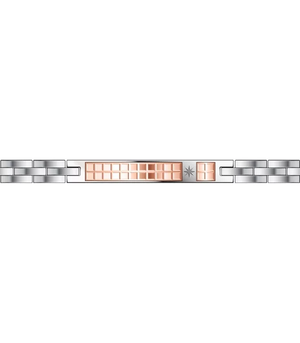 Zancan Bracciale in acciaio hi teck EHB220 in acciaio e rosè