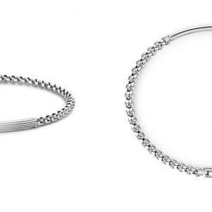 Zancan Bracciale in argento con targa e  pietre naturali EXB955
