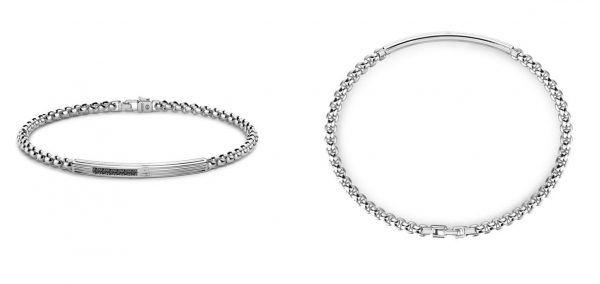 Zancan Bracciale in argento con targa e  pietre naturali EXB955