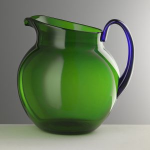 Mario Luca Giusti Pallina Caraffa brocca con manico tonda 2000ml verde blu