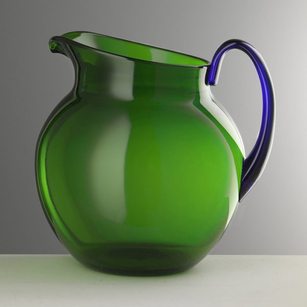 Mario Luca Giusti Pallina Caraffa brocca con manico tonda 2000ml verde blu