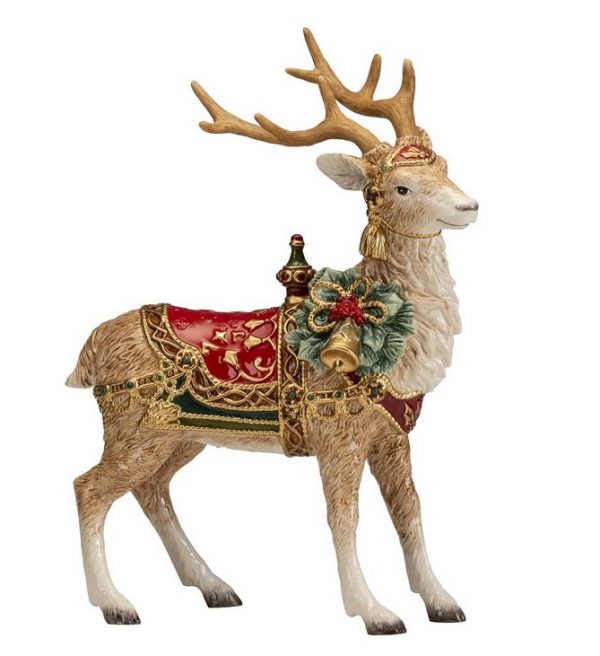 Fitz And Floyd Renna Decorativa Lamart 35×48 cm in porcellana 1023001