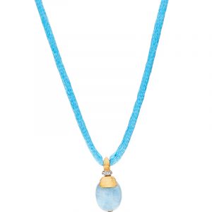 Nanis Collana Amuleti Pendente Azure Oro 18kt, diamanti e acquamarina PS12-603