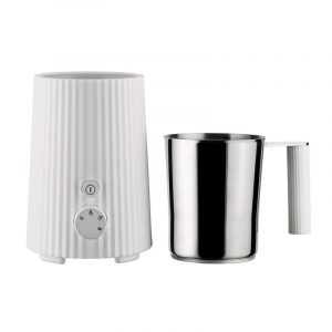 Alessi Montalatte Plissè in resina termoplastica MDL13 W latte schiuma Bianco