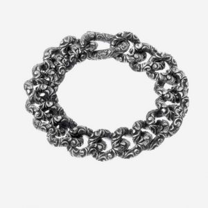 Maria e Luisa Jewels Bracciale in argento brunito catena groumette BA0039