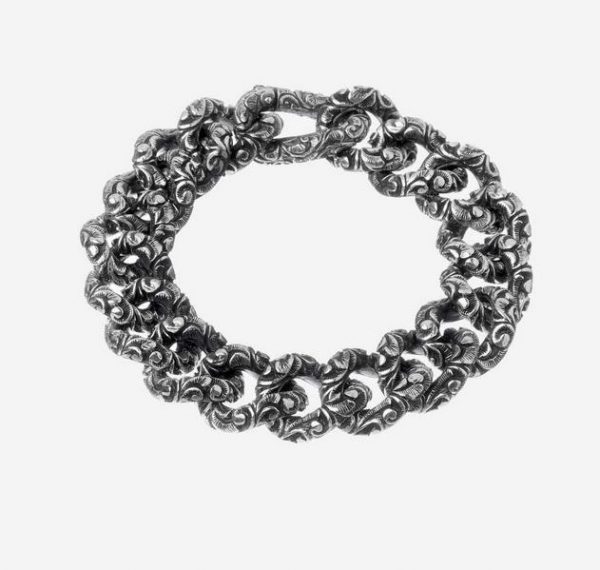 Maria e Luisa Jewels Bracciale in argento brunito catena groumette BA0039