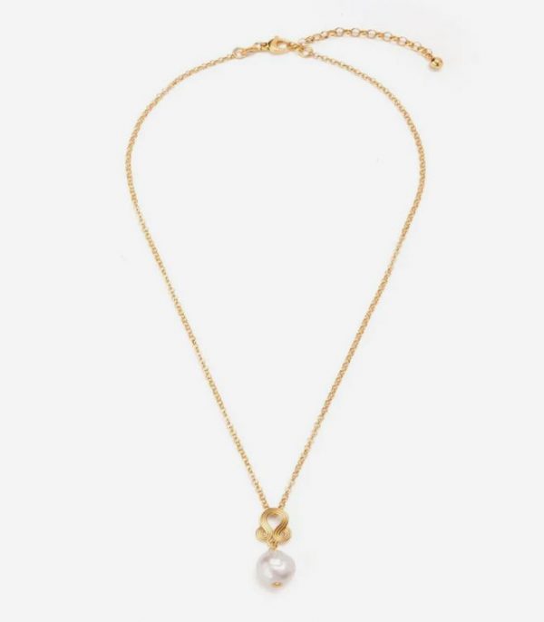 Misis Ermita Collana in argento 925 placcato oro 18kt perle