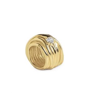 Rubinia Gioielli Mini 13 fili Oro giallo 9kt ciondolo con diamante bianco