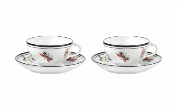 Ginori 1735 Arcadia Set due tazze tè con piattino richard ginori porcellana