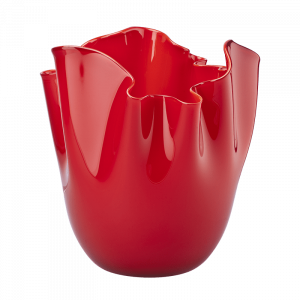 Venini Fazzoletto Rosso vaso in vetro di Murano made in italy cm 31