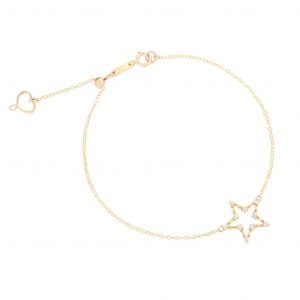 Maman et Sophie Bracciale catena e stella stella oro 18kt e diamanti