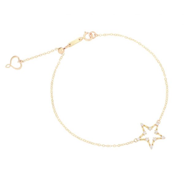 Maman et Sophie Bracciale catena e stella stella oro 18kt e diamanti