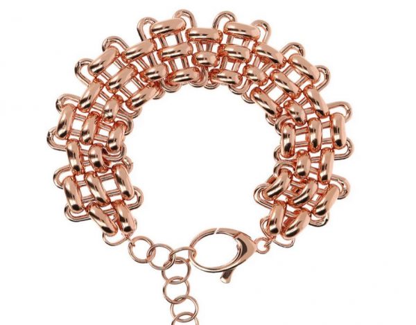 Bronzallure Bracciale a Fascia con Maglia Intreccio WSBZ02049.R