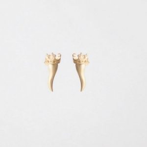Lucedeimieiocchi Orecchini Principe in argento satinato color oro