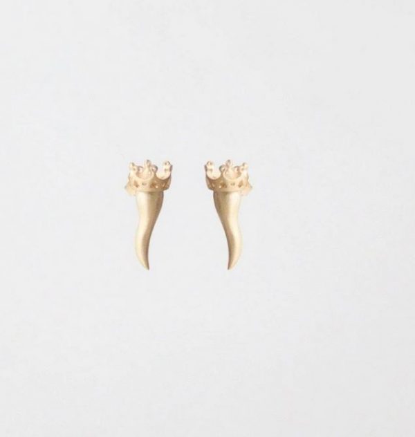Lucedeimieiocchi Orecchini Principe in argento satinato color oro