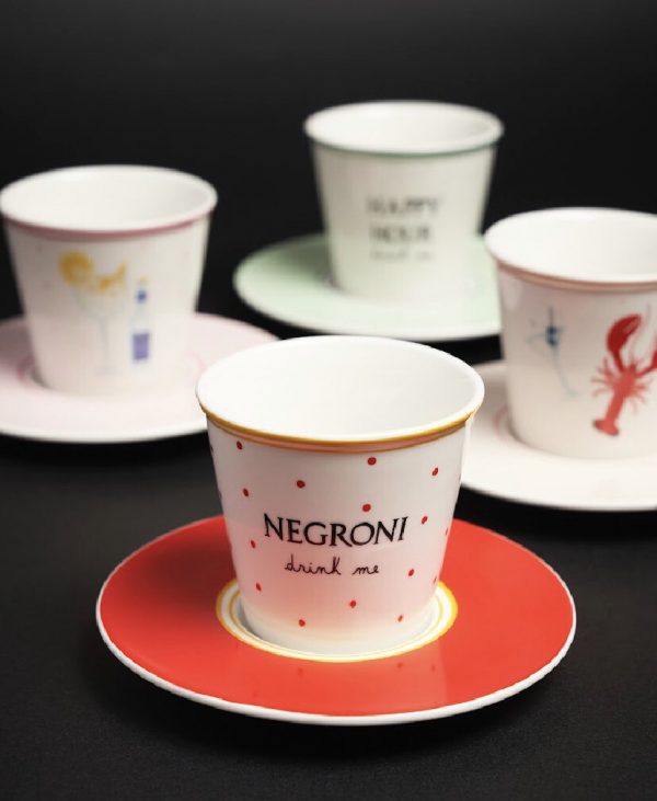 Blogo Tazza caffè con piattino tazzina Negroni