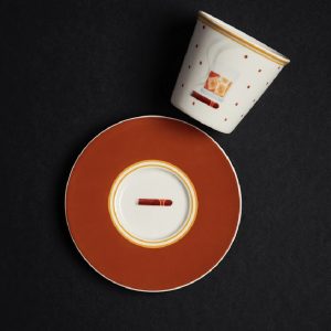 Blogo Tazza caffè con piattino tazzina Rum e cinema