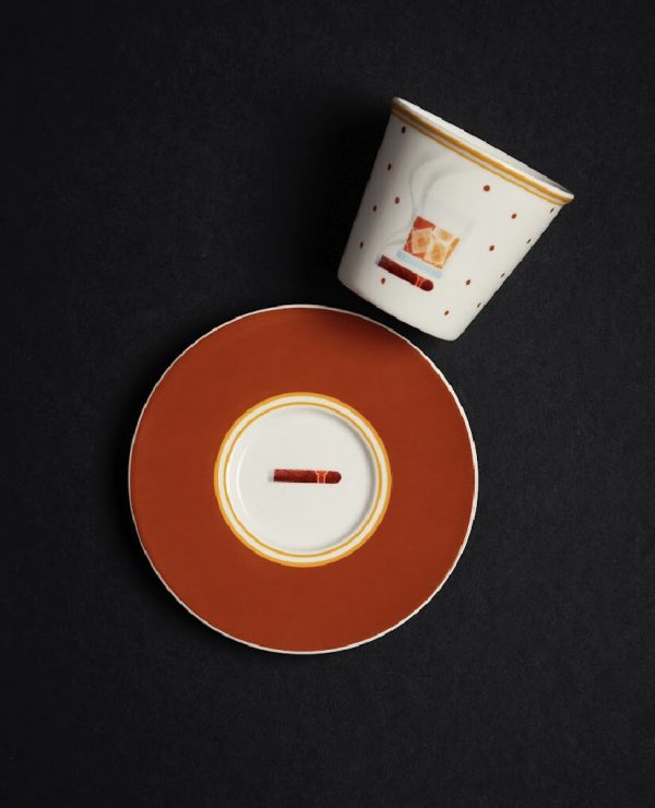 Blogo Tazza caffè con piattino tazzina Rum e cinema