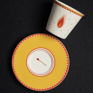Blogo Tazza caffè con piattino tazzina Light my fire