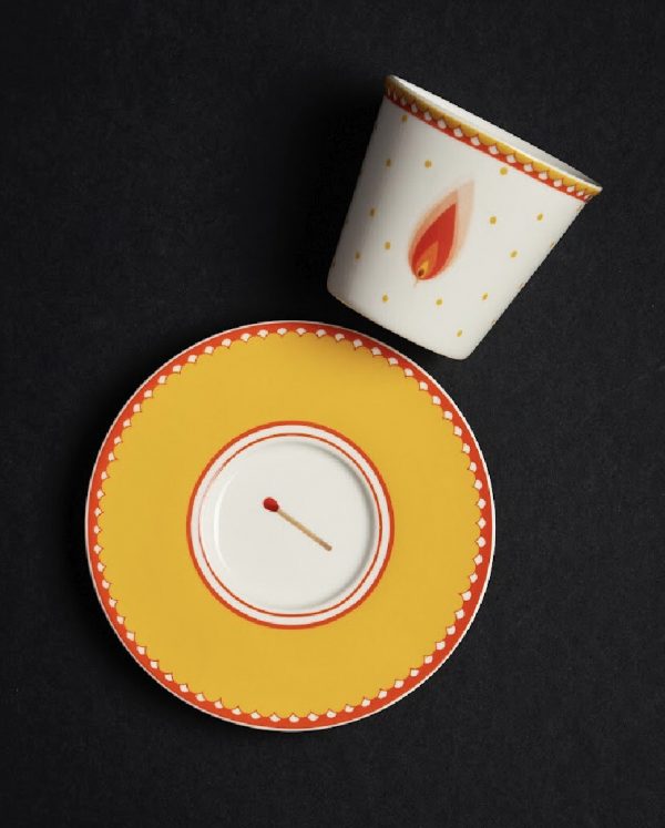 Blogo Tazza caffè con piattino tazzina Light my fire