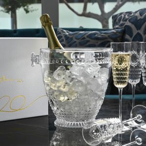 Baci Milano Set 4 Flute + Secchiello Champagne trasparente Baroque&Rock