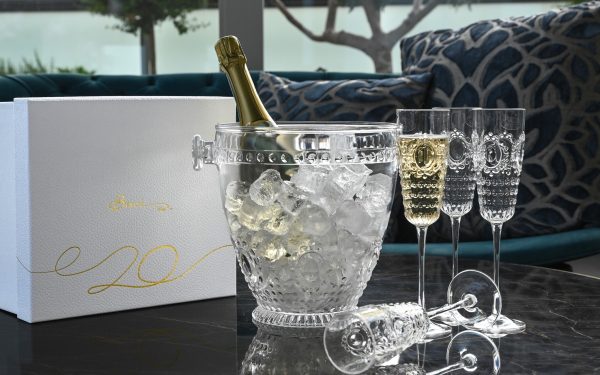Baci Milano Set 4 Flute + Secchiello Champagne trasparente Baroque&Rock