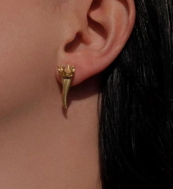 Lucedeimieiocchi Orecchini Principe in argento satinato color oro - immagine 3