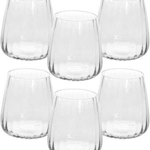 Andrea Fontebasso Set 6 bicchieri acqua tumbler Vetro Camy Vetro Trasparente