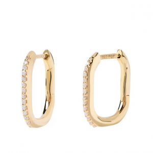 PDPAOLA LA orecchini cerchio Spike AR01-571-U Argento 925 zirconi bianchi