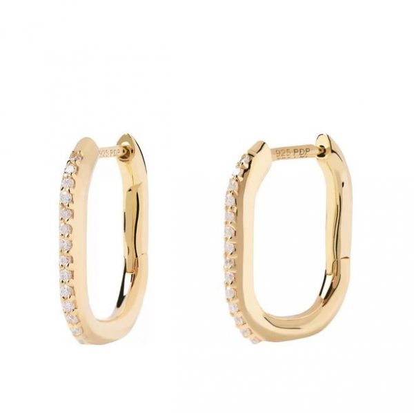 PDPAOLA LA orecchini cerchio Spike AR01-571-U Argento 925 zirconi bianchi