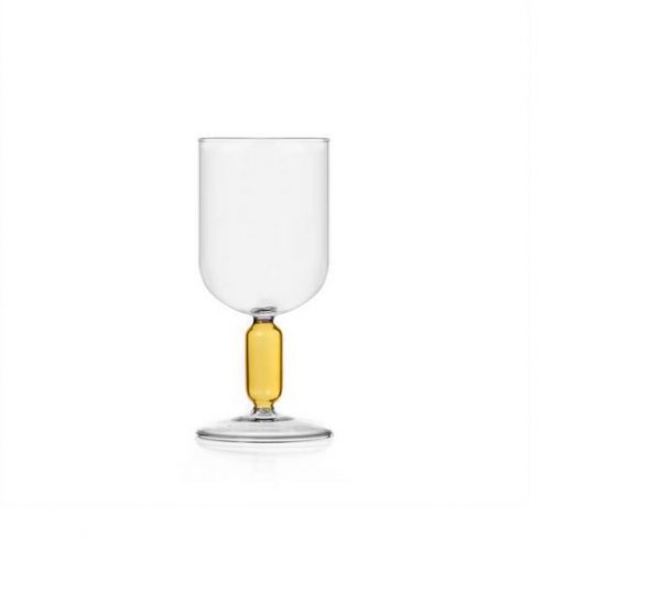 Ichendorf Calice Bloom Giallo in Vetro borosilicato e Soffiato 6 pezzi