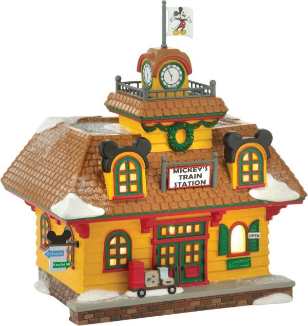 Department 56 Disney Village Mickey's Train Station stazione treni topolino