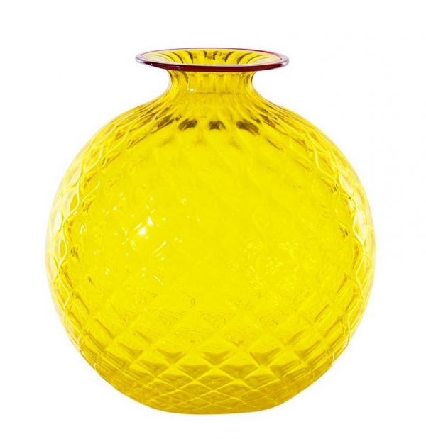 Venini MONOFIORE BALLOTON vaso vetro di Murano made in italy GINKGO BILOBA 20.5