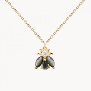 PDPAOLA Collana mosca con madreperla e cristalli argento 925 con zircone