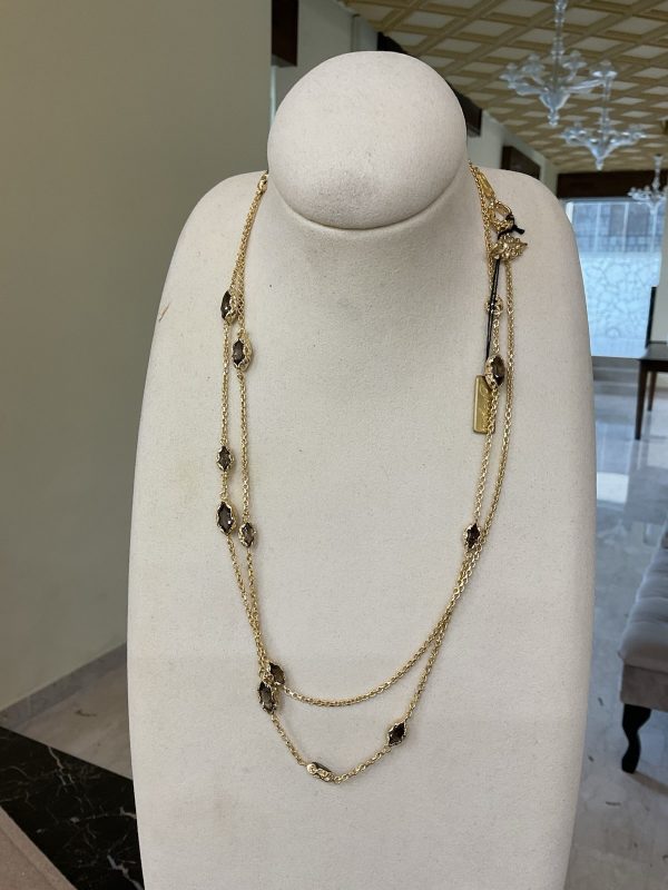 Maria e Luisa Jewels Collana Shri Lunga 15 Pietre Gold 110cm CA0191/V1/P