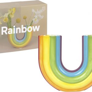 Doiy RAINBOW DOUBLE VASE vaso arcobaleno DYVASRADO ceramica 7x17x20 cm
