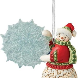 Jim Shore Heartwood Creek Pupazzo di neve fiocco ghiaccio Ornament 6012979