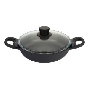 Ballarini Avola Tegame con coperchio in vetro antiaderente alluminio 24cm