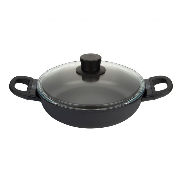 Ballarini Avola Tegame con coperchio in vetro antiaderente alluminio 28cm